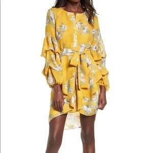 Chriselle x J.O.A Tiered Sleeve Minidress